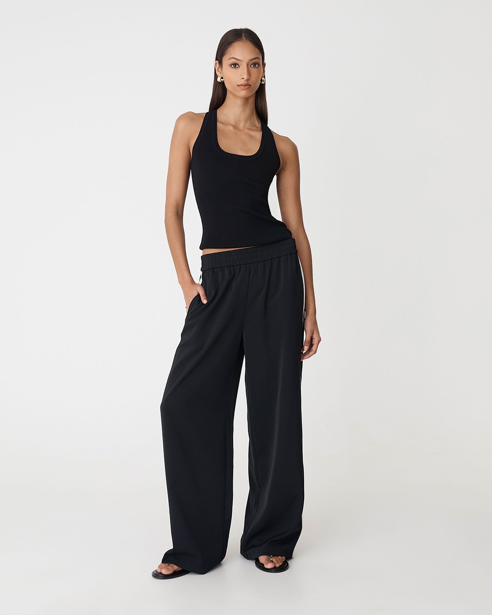 Alla Contrast Elastic Pants