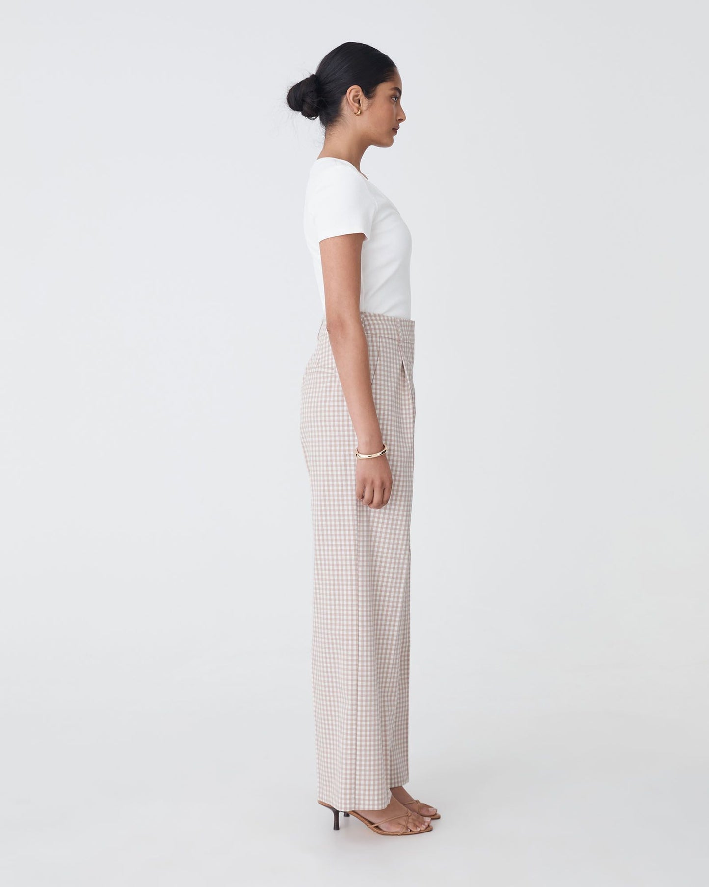 Koora Check Wide Leg Pants