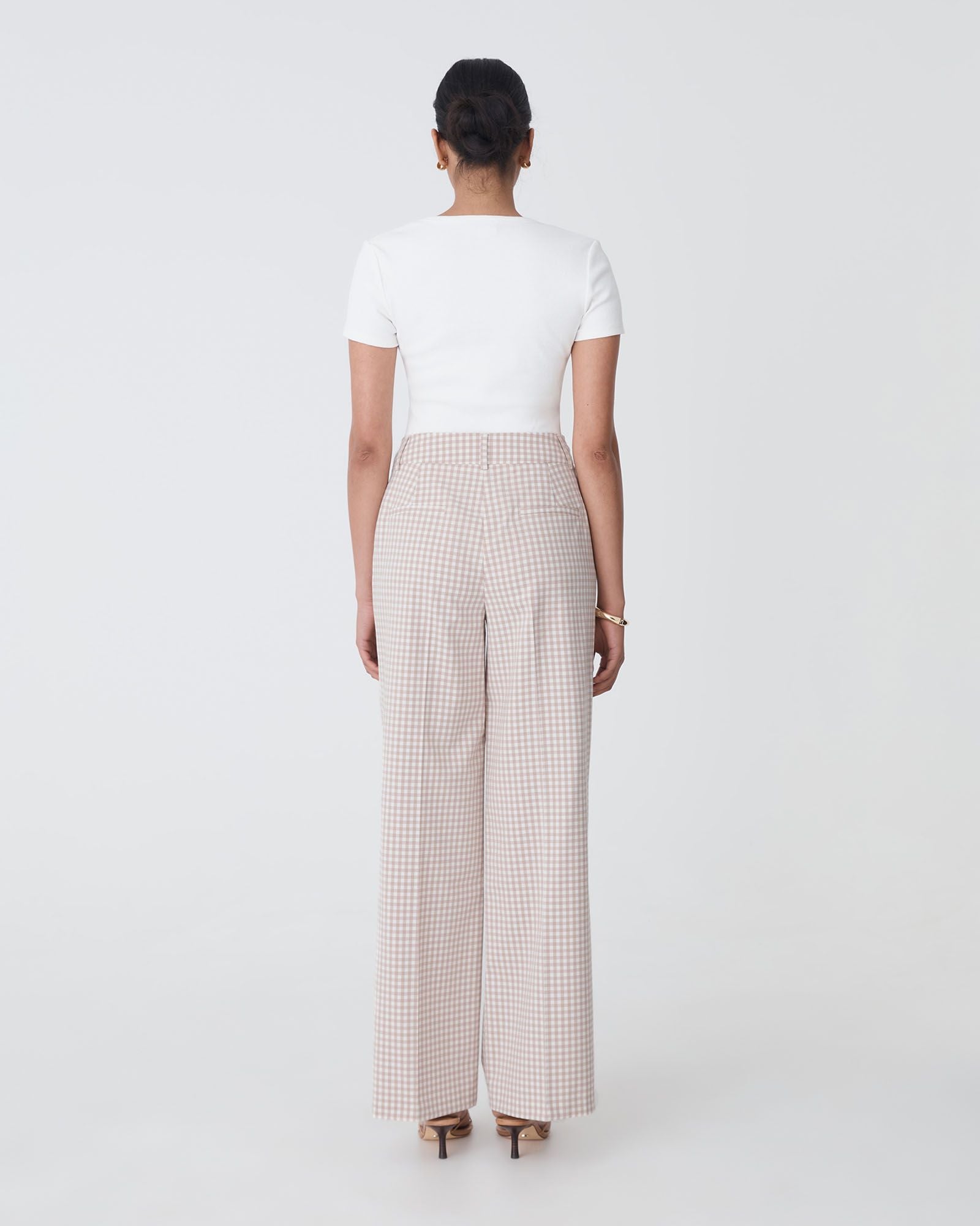 Koora Check Wide Leg Pants