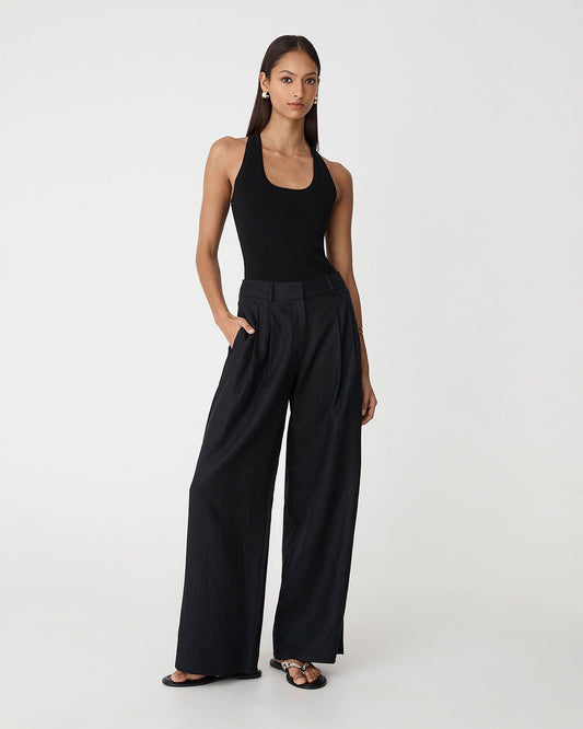 Ami Wide Leg Linen Pants