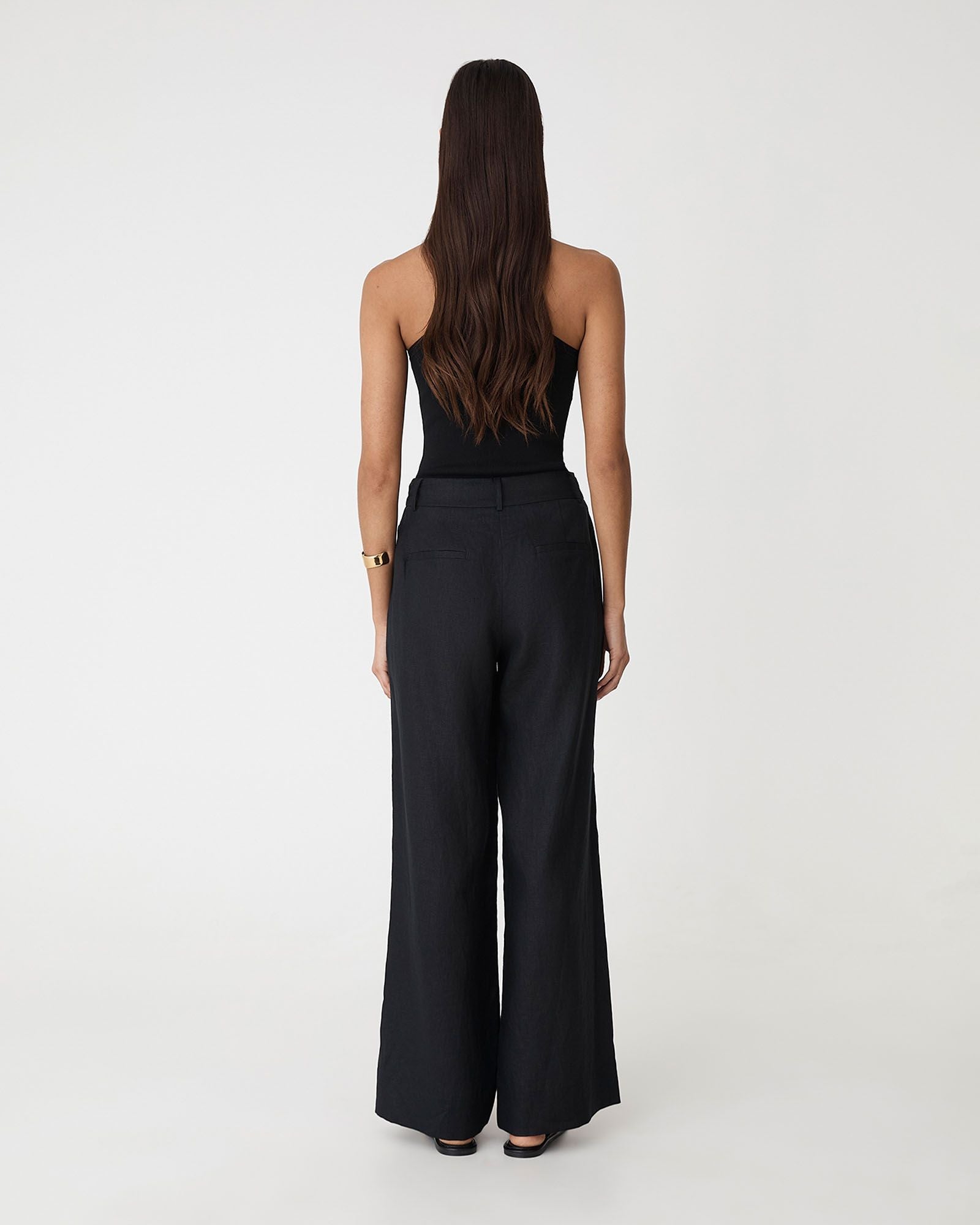 Ami Wide Leg Linen Pants