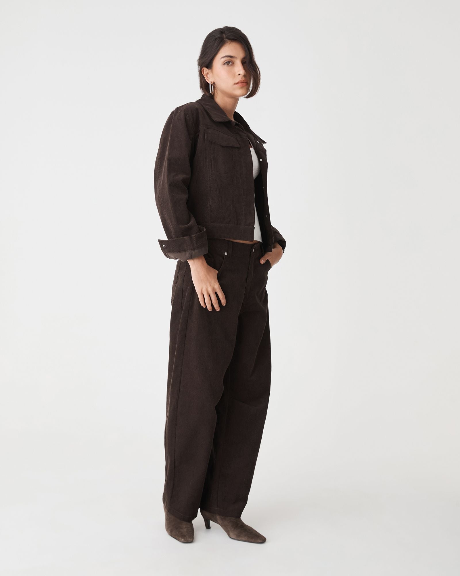 Nya Corduroy Barrel Leg Pants