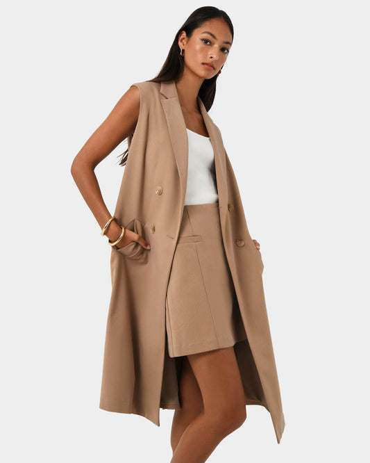 Kiya Longline Sleeveless Vest