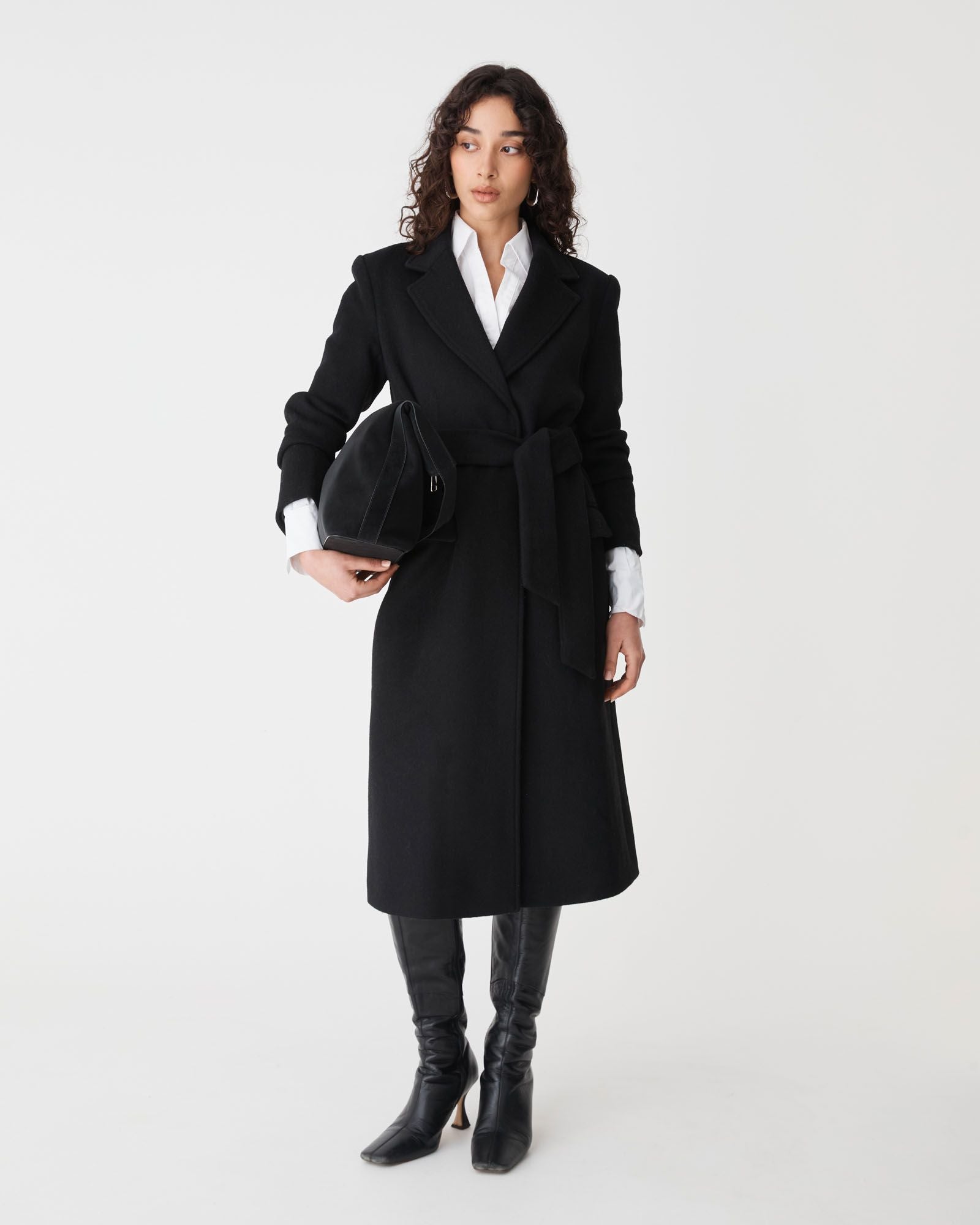 Orla Wool Blend Tie Waist Coat