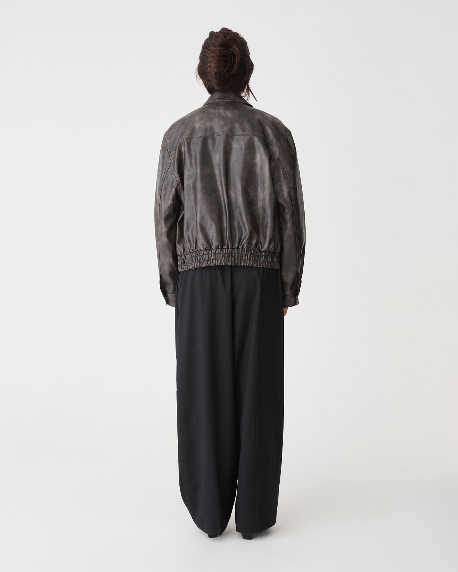 Ada Faux Leather Bomber Jacket