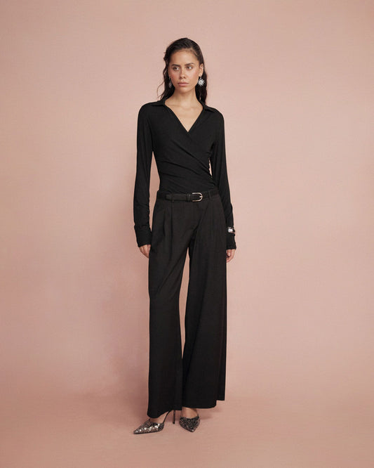 Arden Mid Rise Pleated Pants