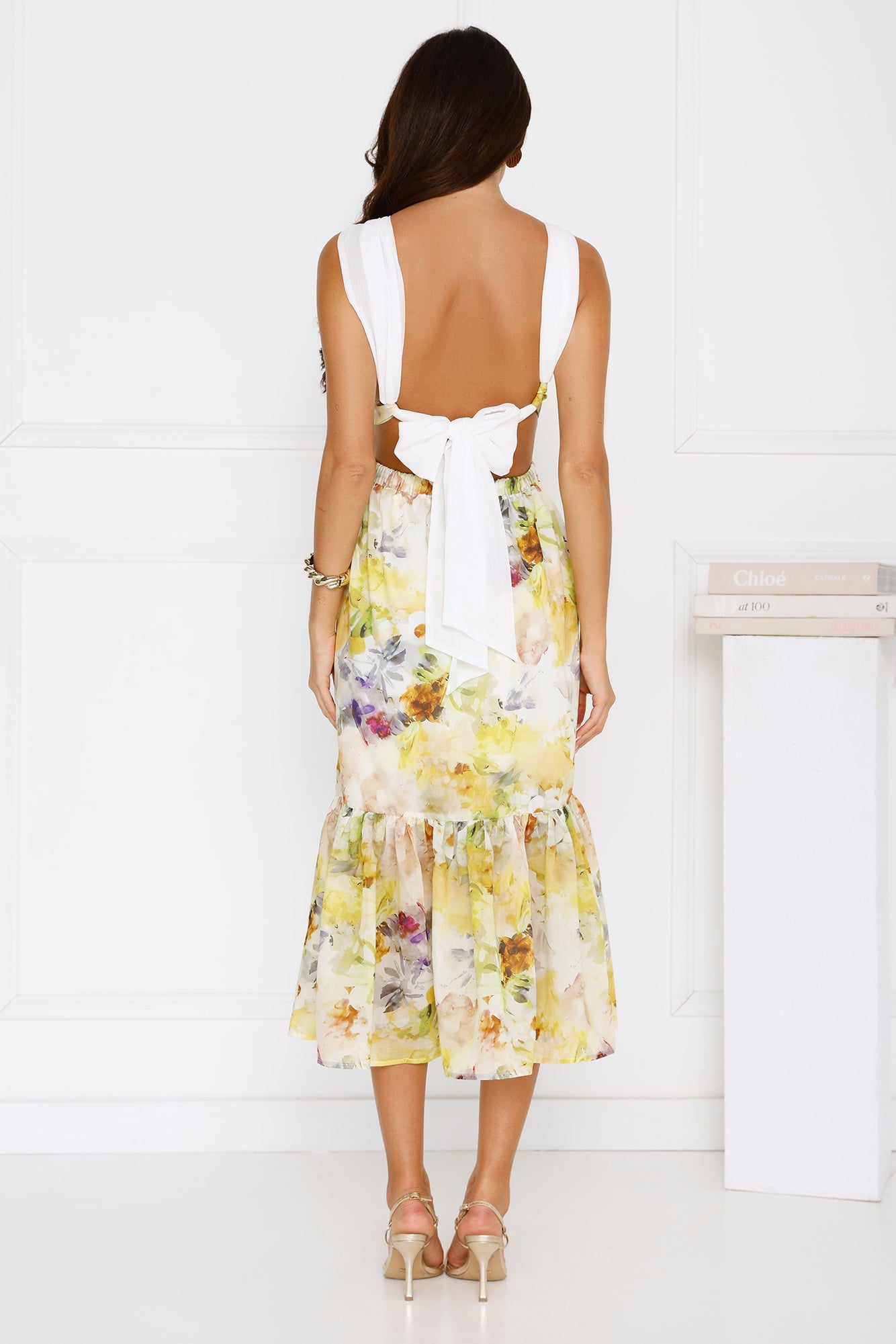 Sipping Sunshine Midi Dress Yellow