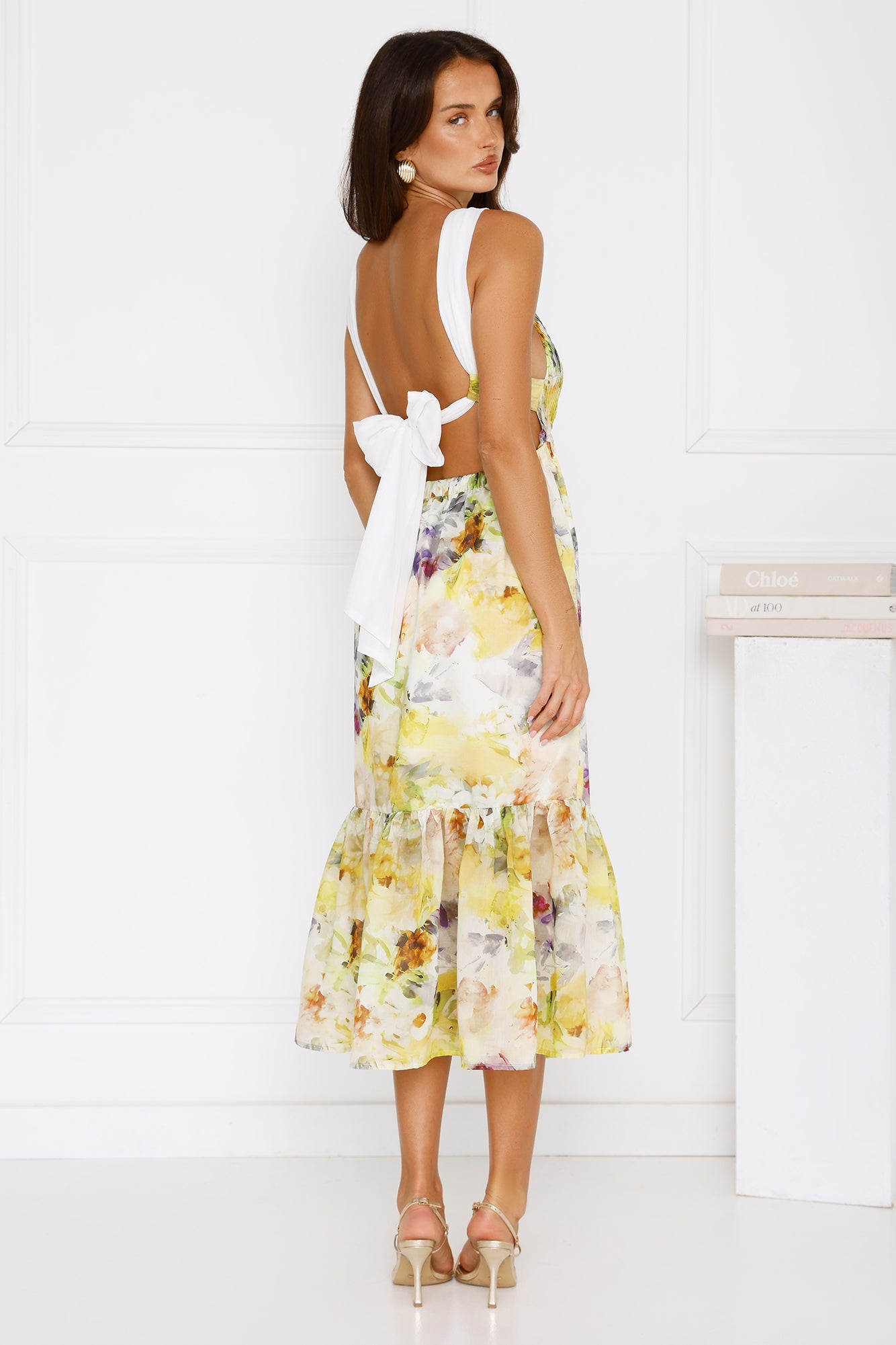 Sipping Sunshine Midi Dress Yellow