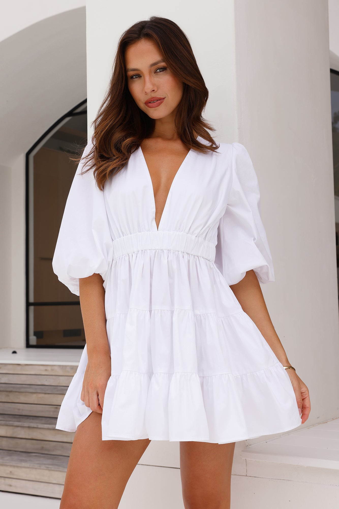 HELLO MOLLY Sweetest Treat Mini Dress White