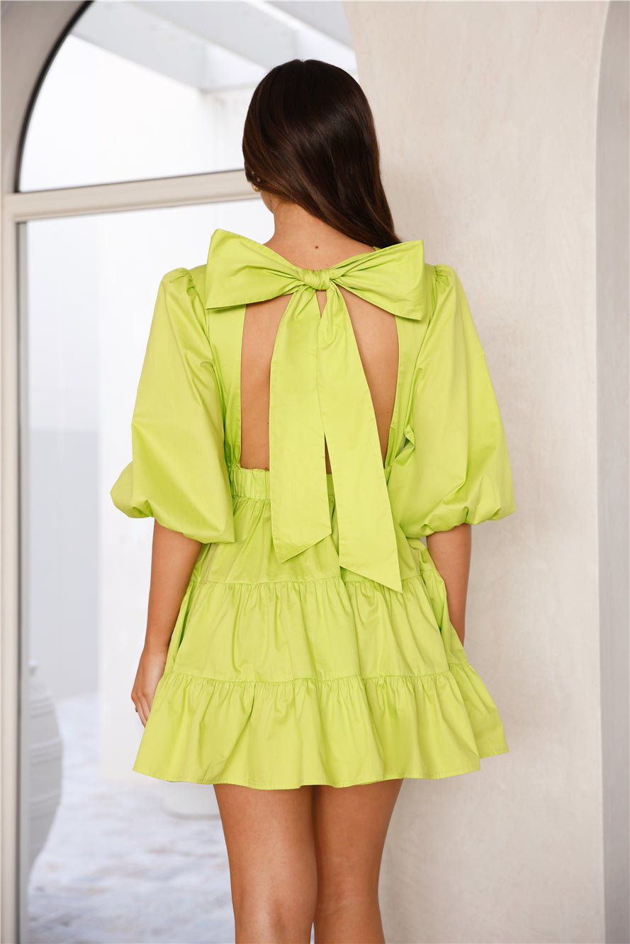 HELLO MOLLY Sweetest Treat Mini Dress Lime