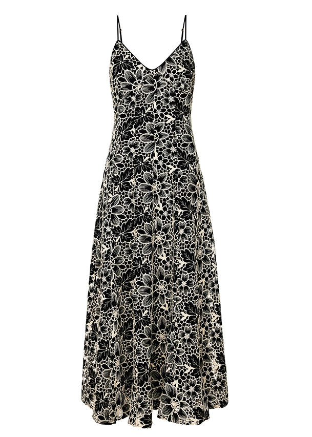 Amelia Embroidery Midi Dress