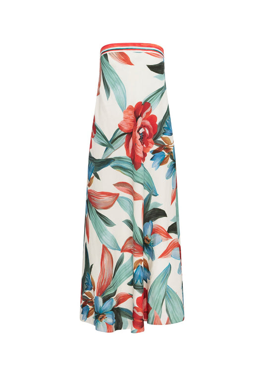 Fiorina Print Strapless Dress
