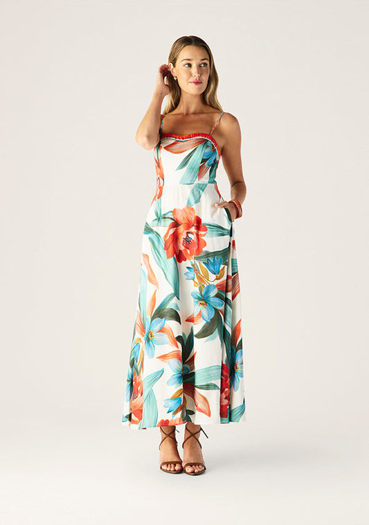 Fiorina Print Midi Dress