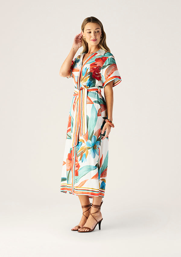 Fiorina Print Shirt Dress