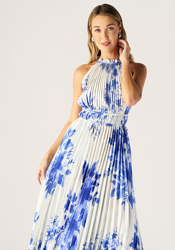 Isola Plisse Maxi Dress