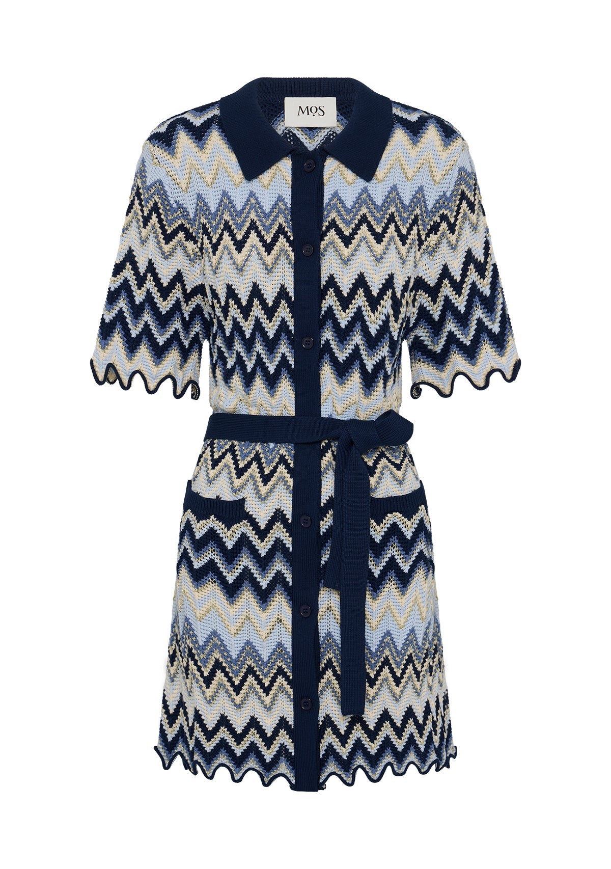 Pulse Knit Mini Shirt Dress