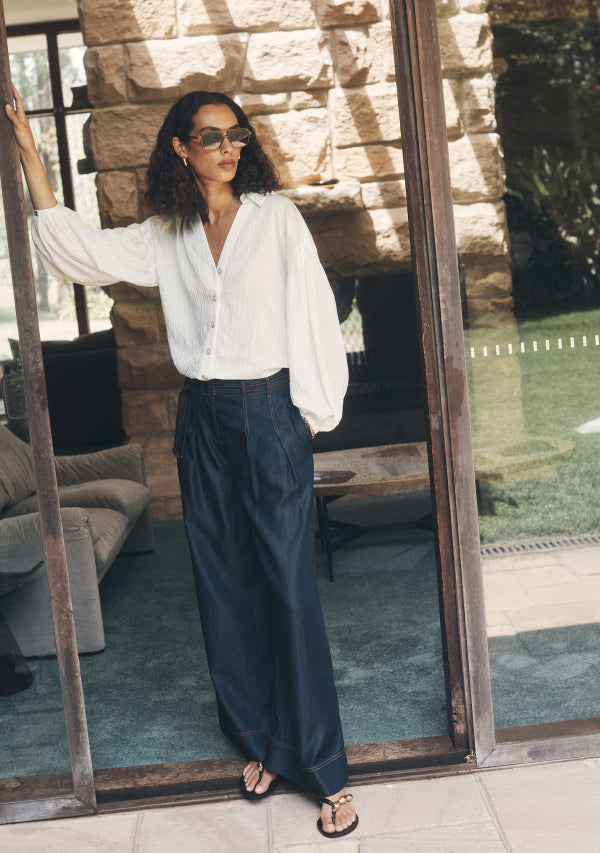 Cleo Denim Wide Leg Pant