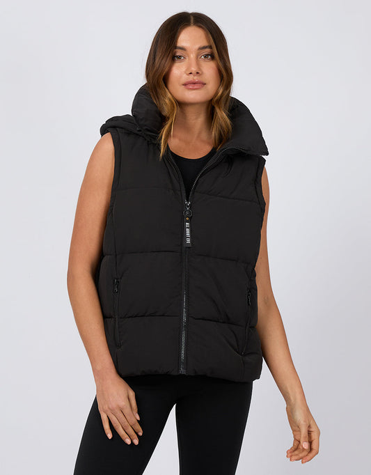 Remi Luxe Puffer Vest Black