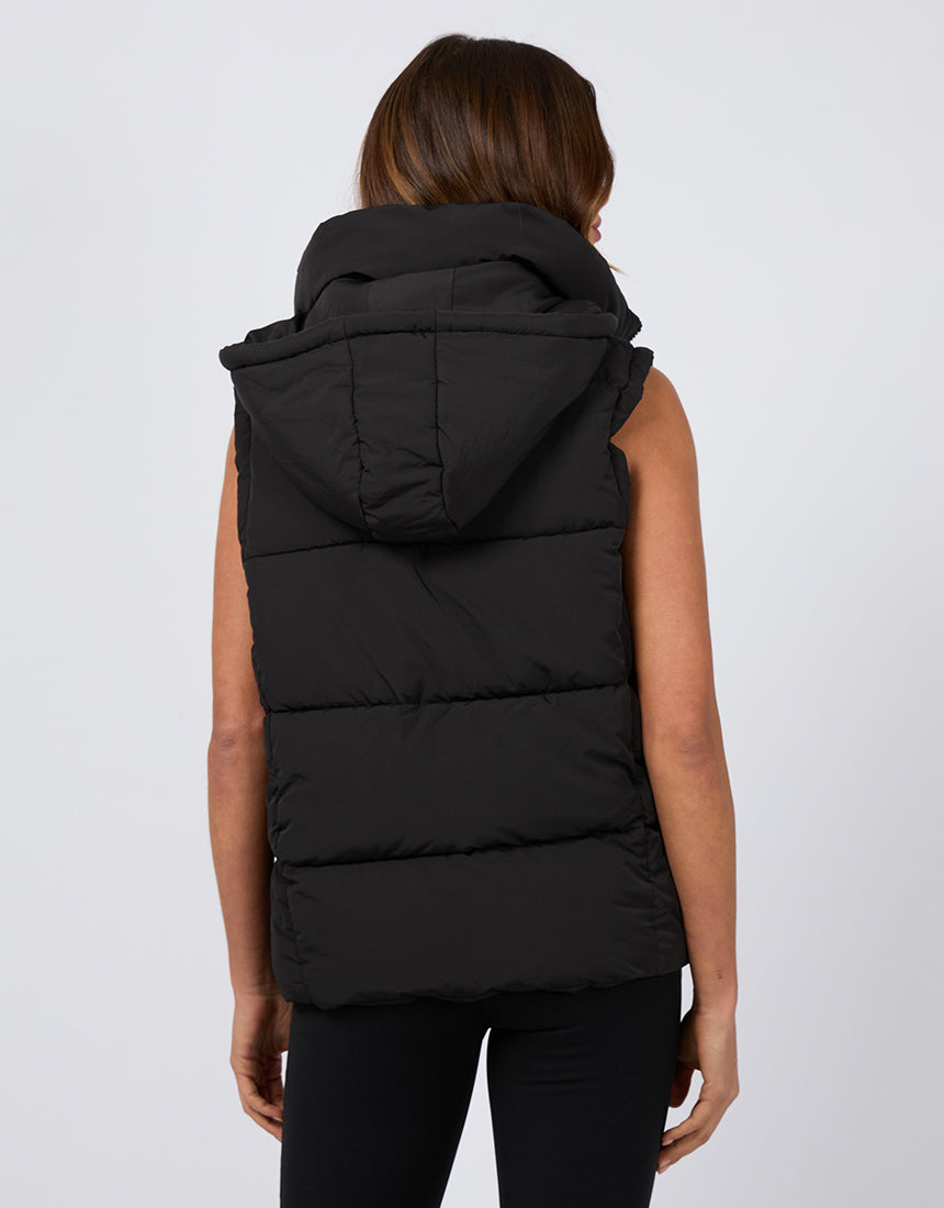 Remi Luxe Puffer Vest Black