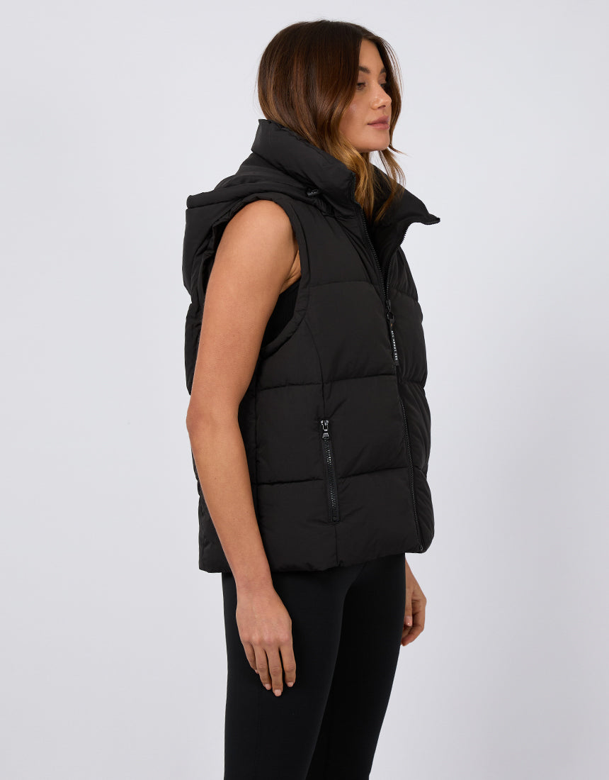 Remi Luxe Puffer Vest Black