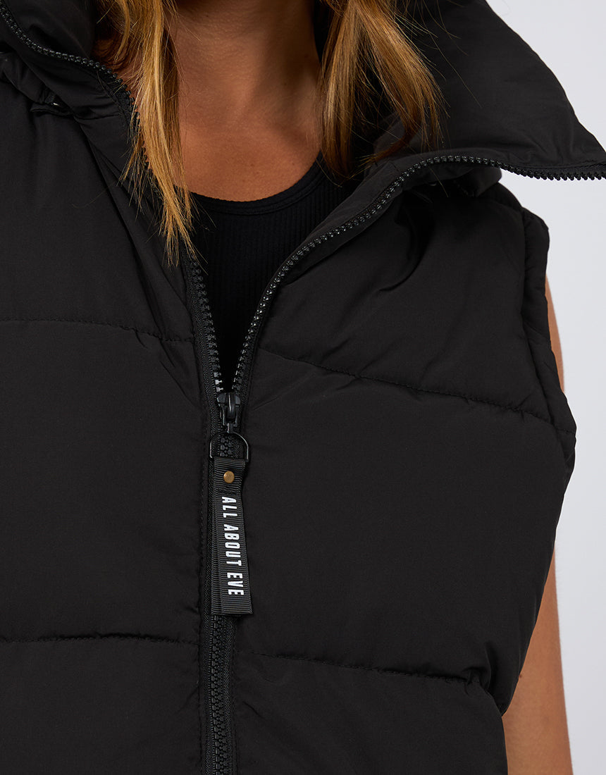 Remi Luxe Puffer Vest Black