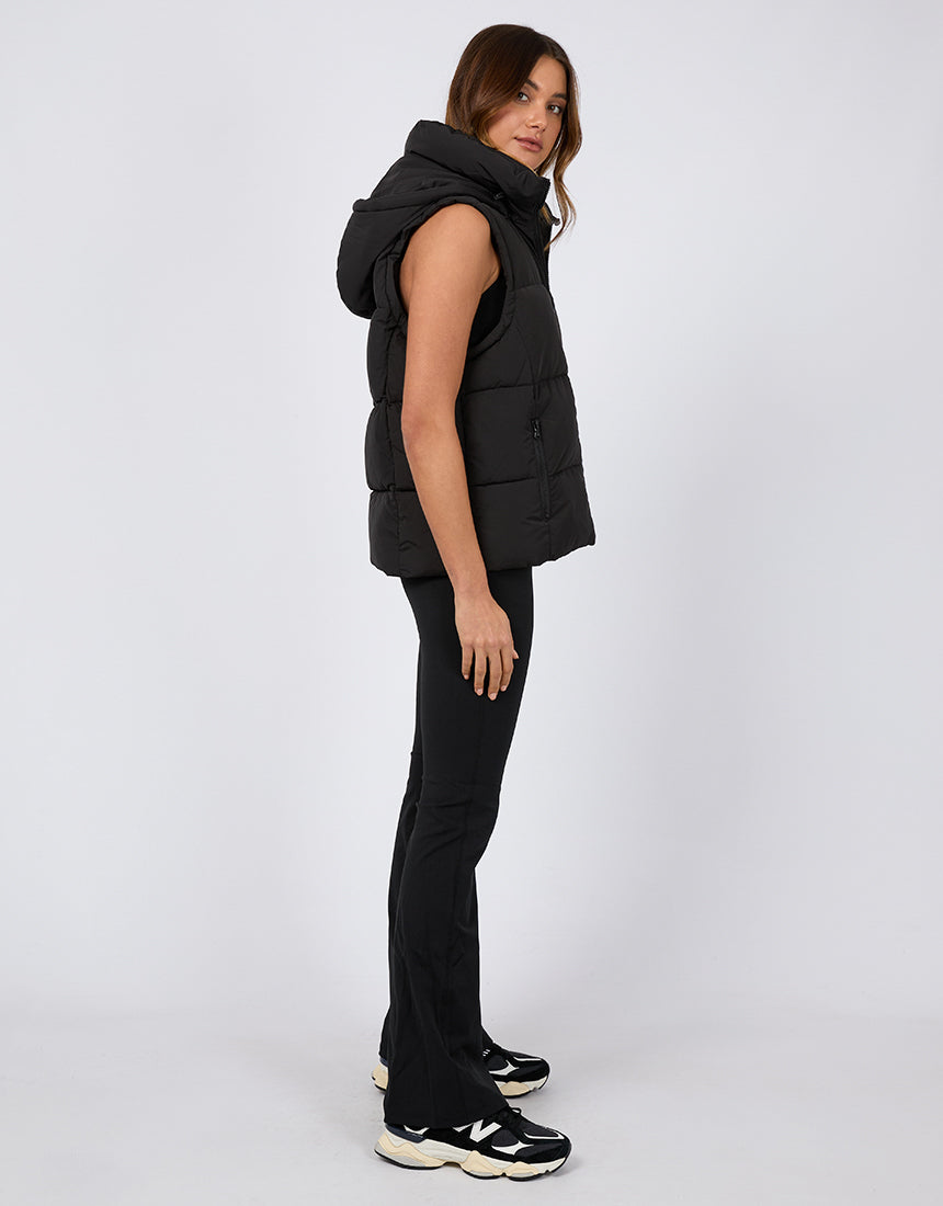 Remi Luxe Puffer Vest Black