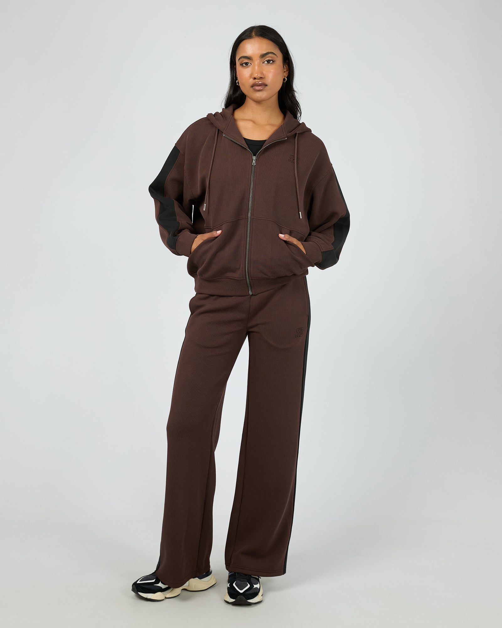 Lounge Zip Hood Brown