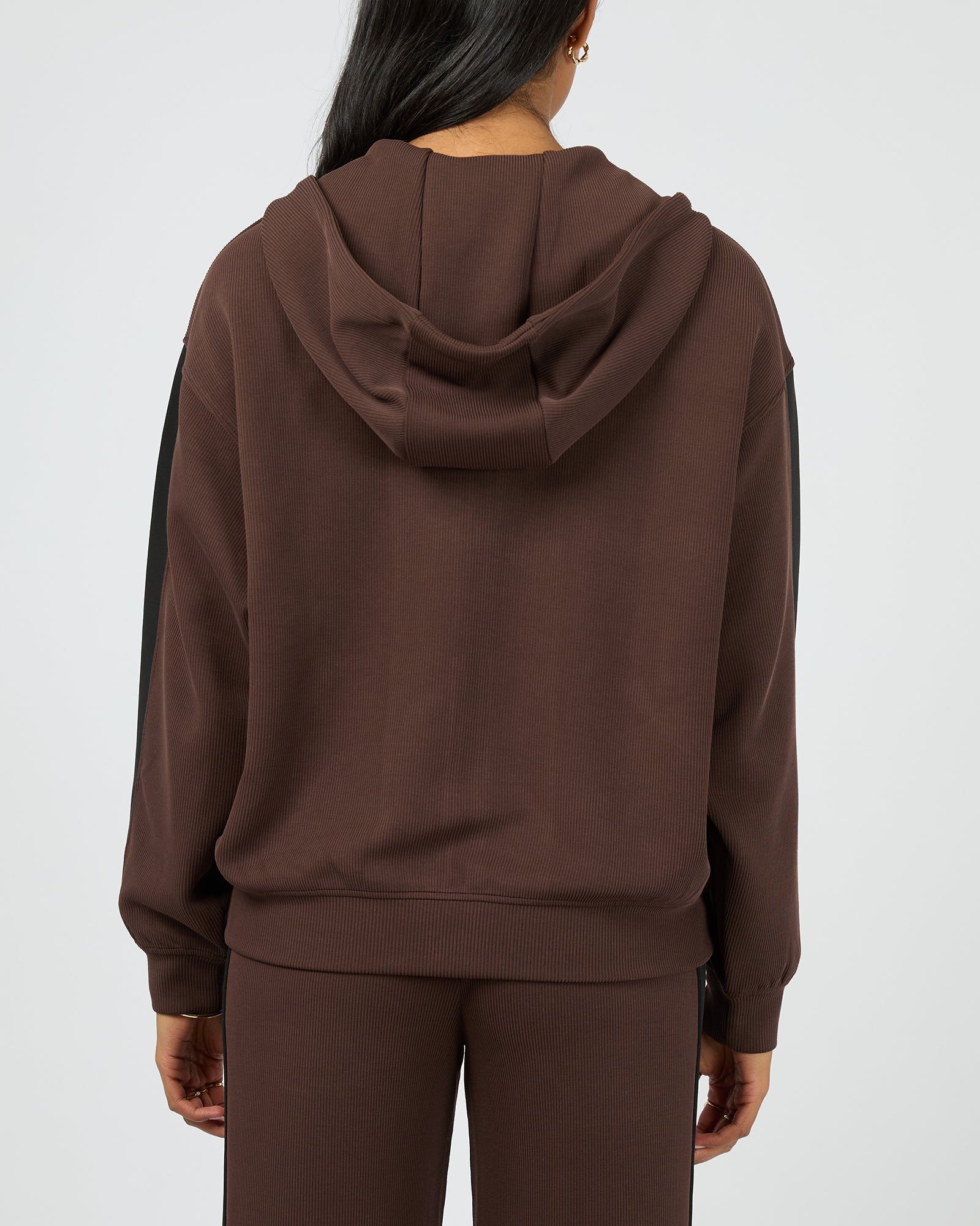 Lounge Zip Hood Brown