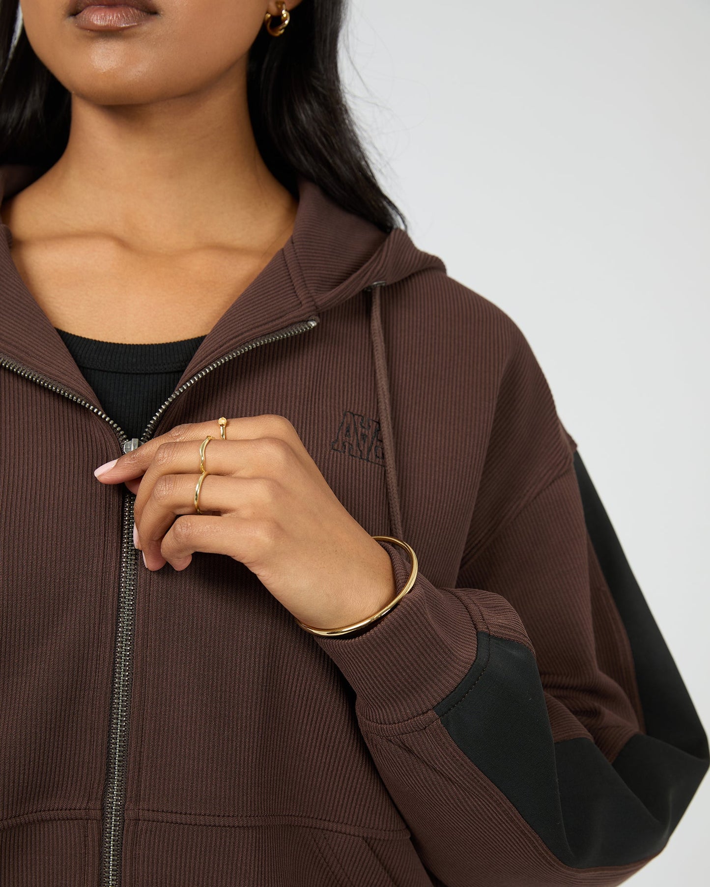 Lounge Zip Hood Brown