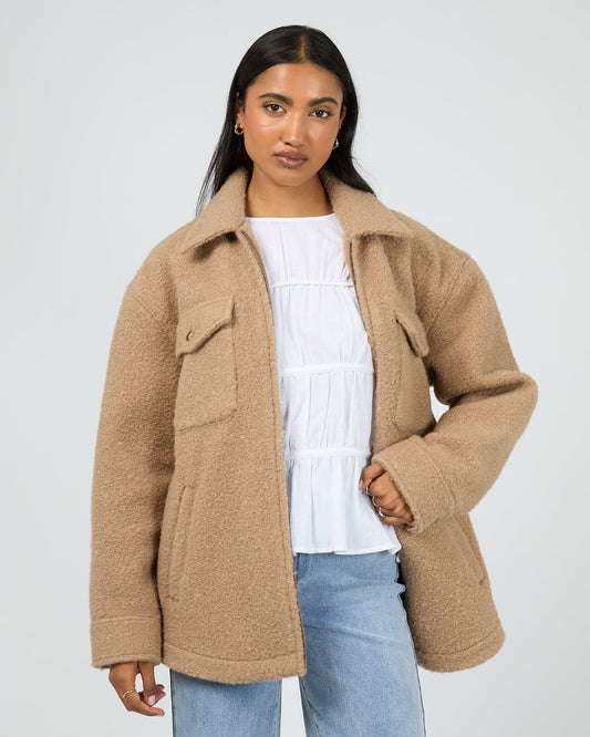 Aria Shacket Tan