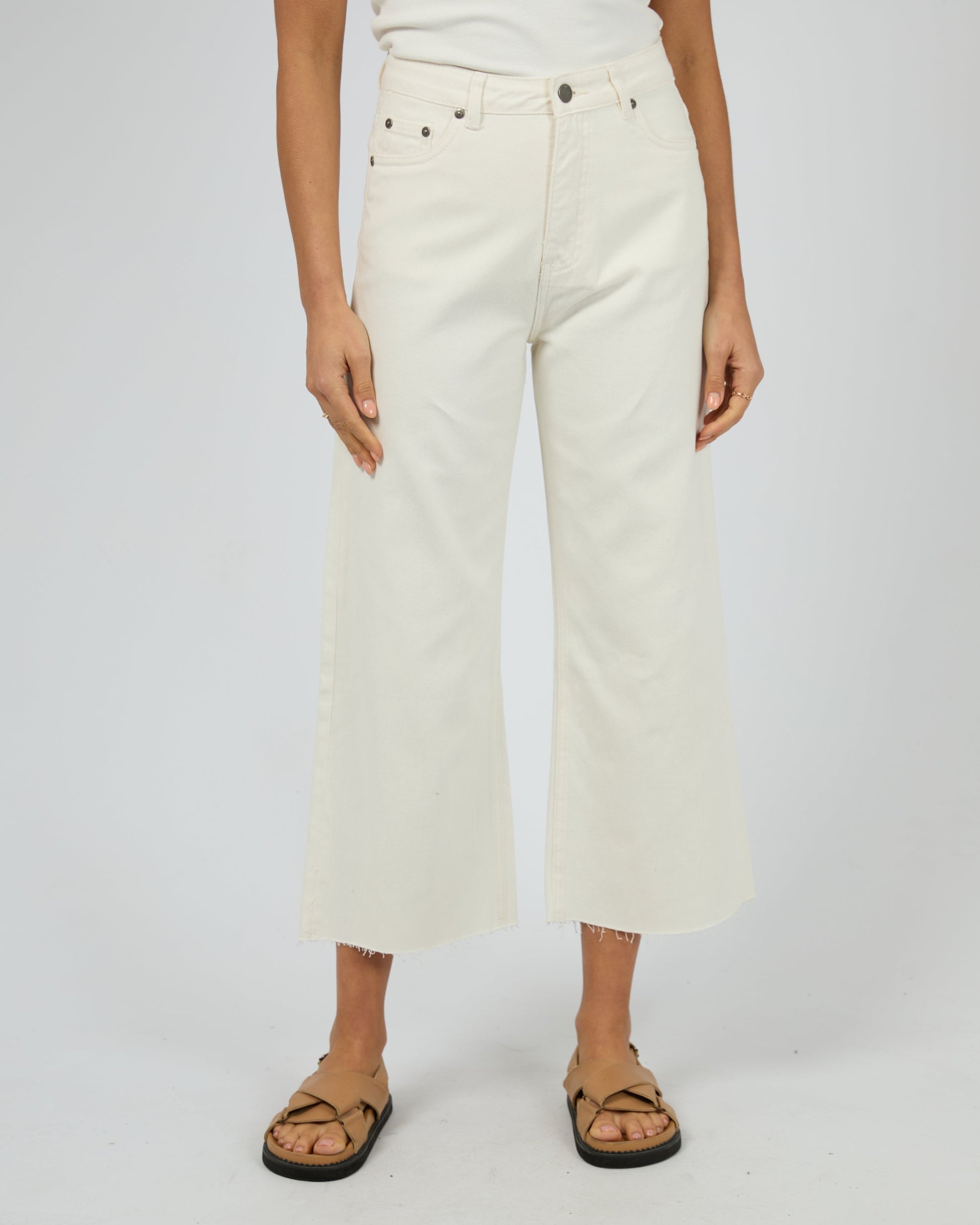 Charlie High Rise Wide Leg Jean Vintage White