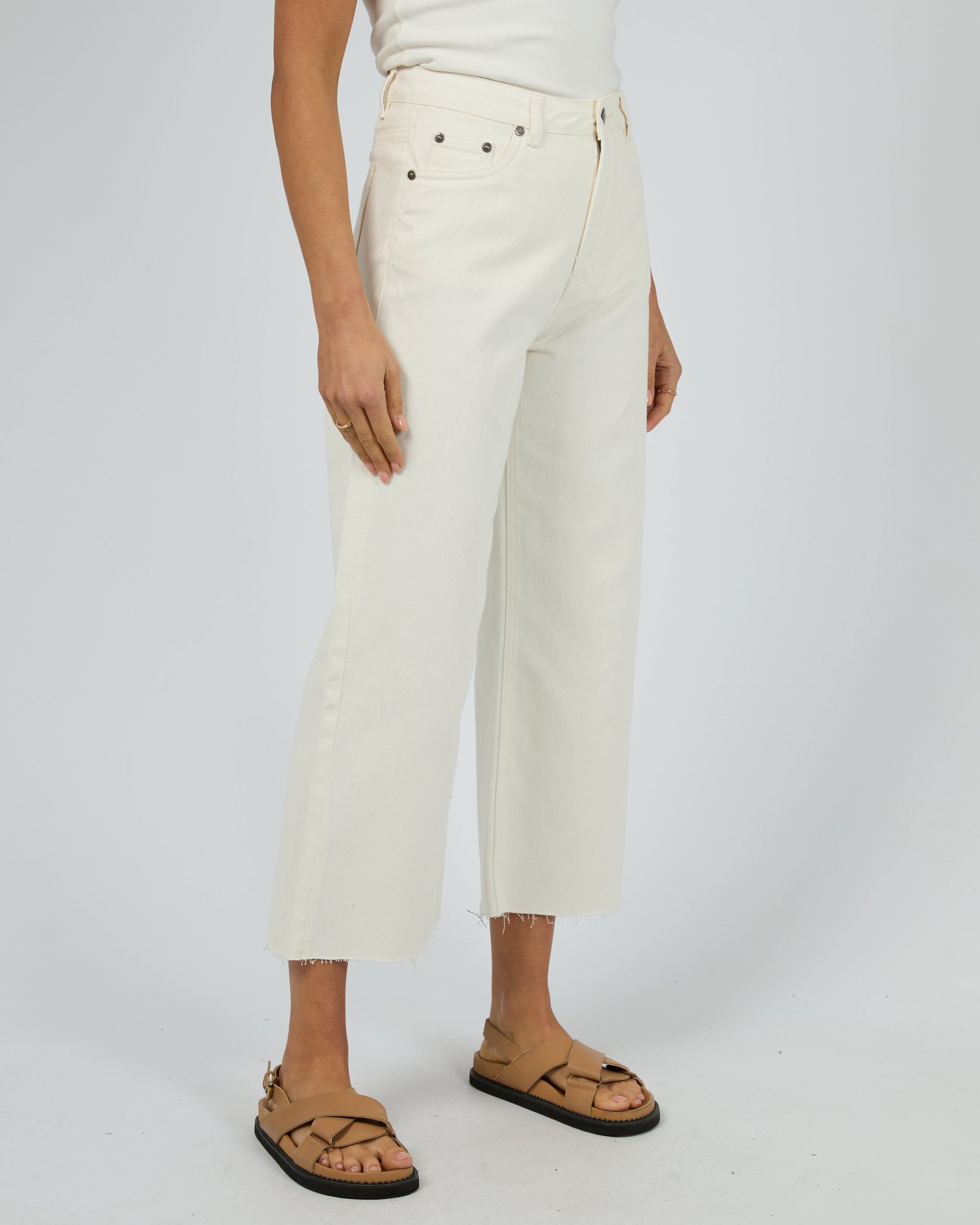 Charlie High Rise Wide Leg Jean Vintage White