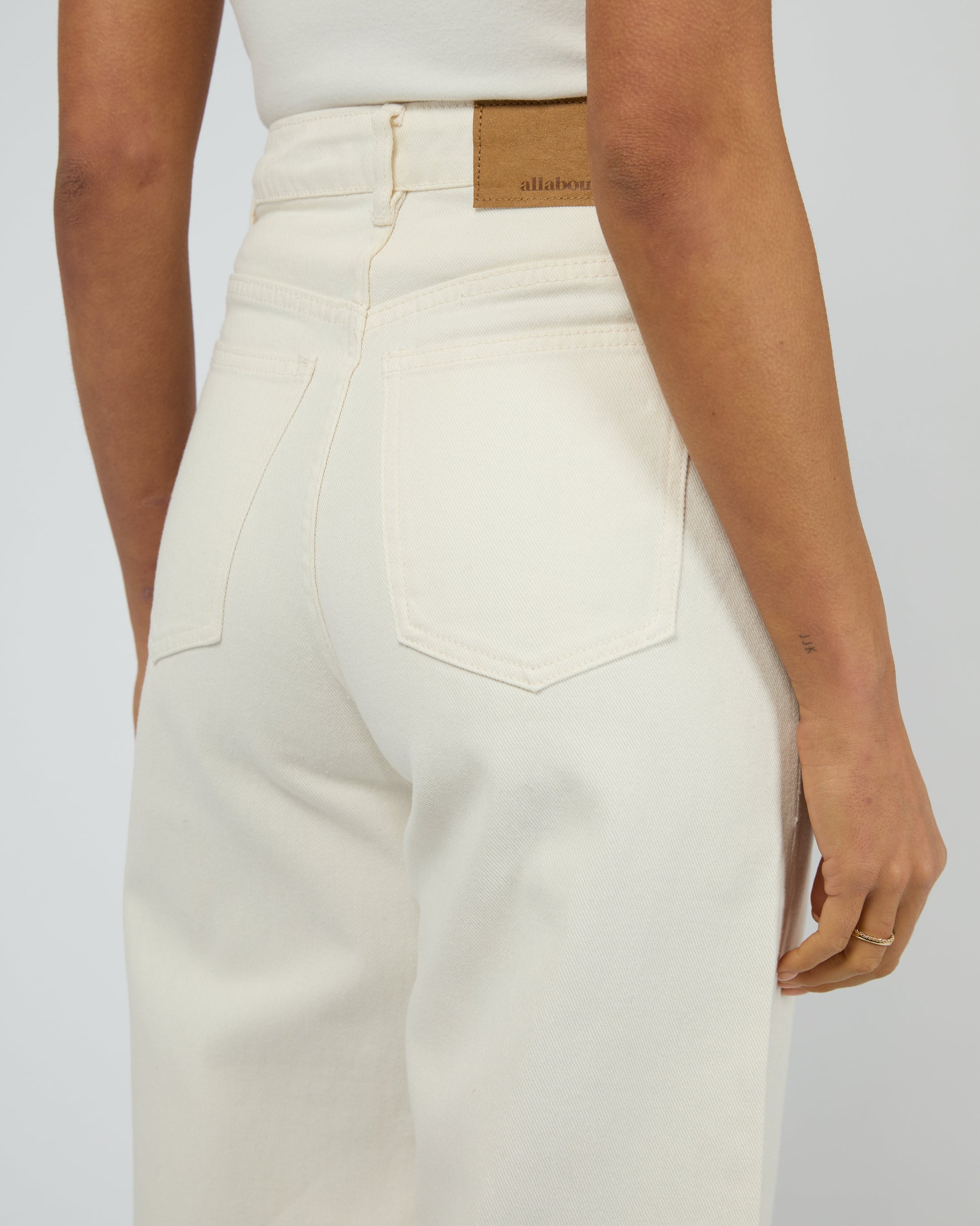 Charlie High Rise Wide Leg Jean Vintage White