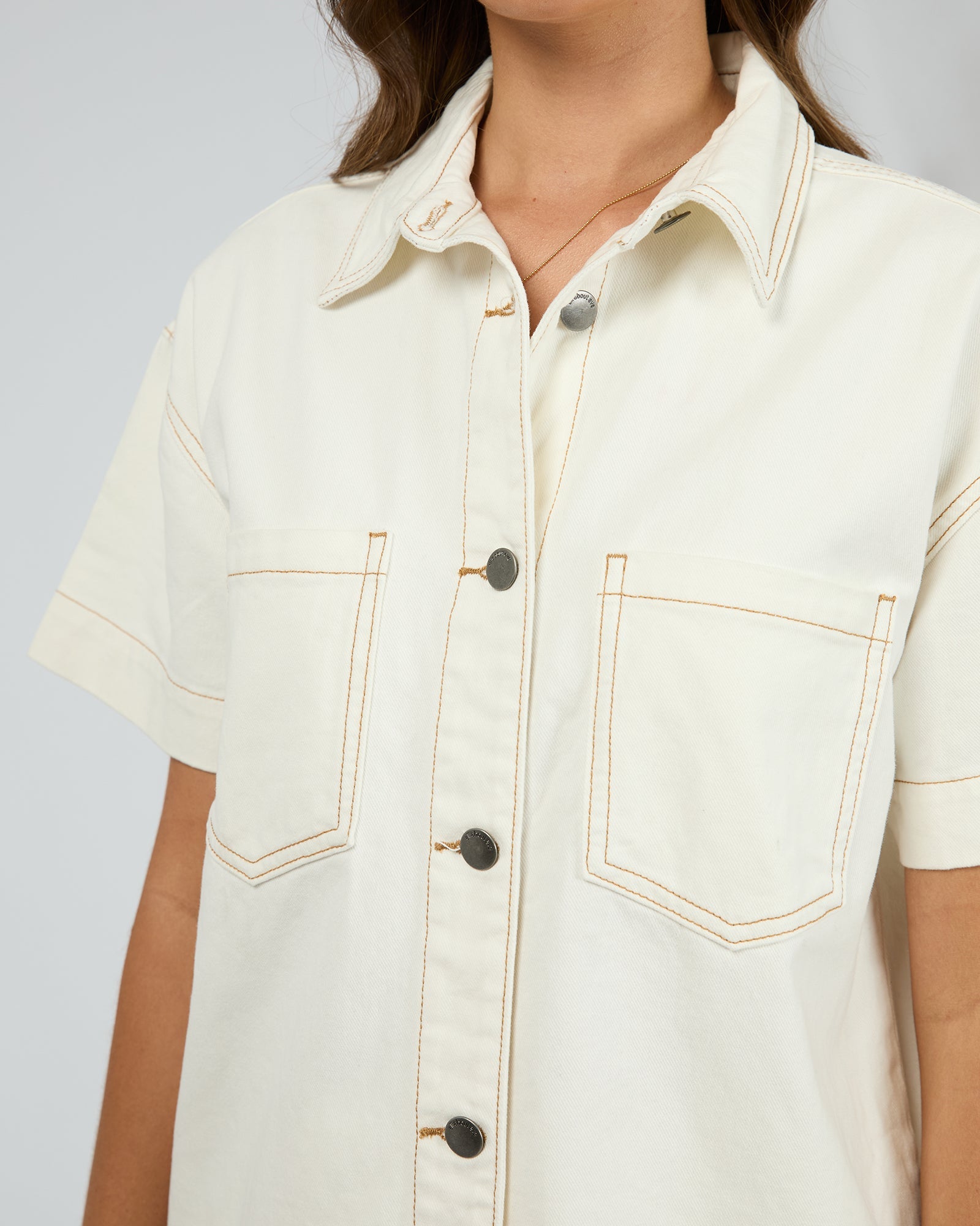 Simi Denim Shirt Vintage White