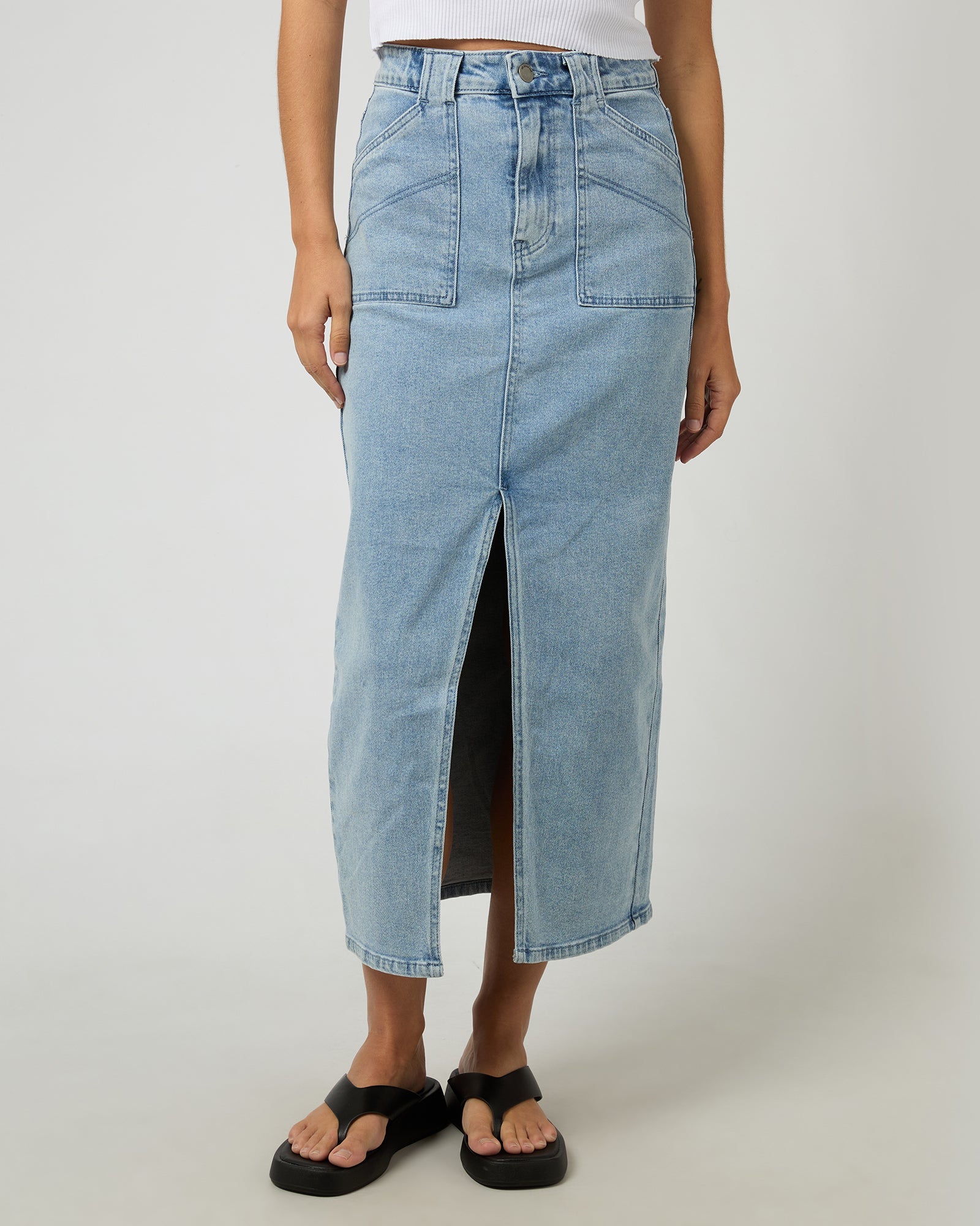 Becca Maxi Skirt Light Blue