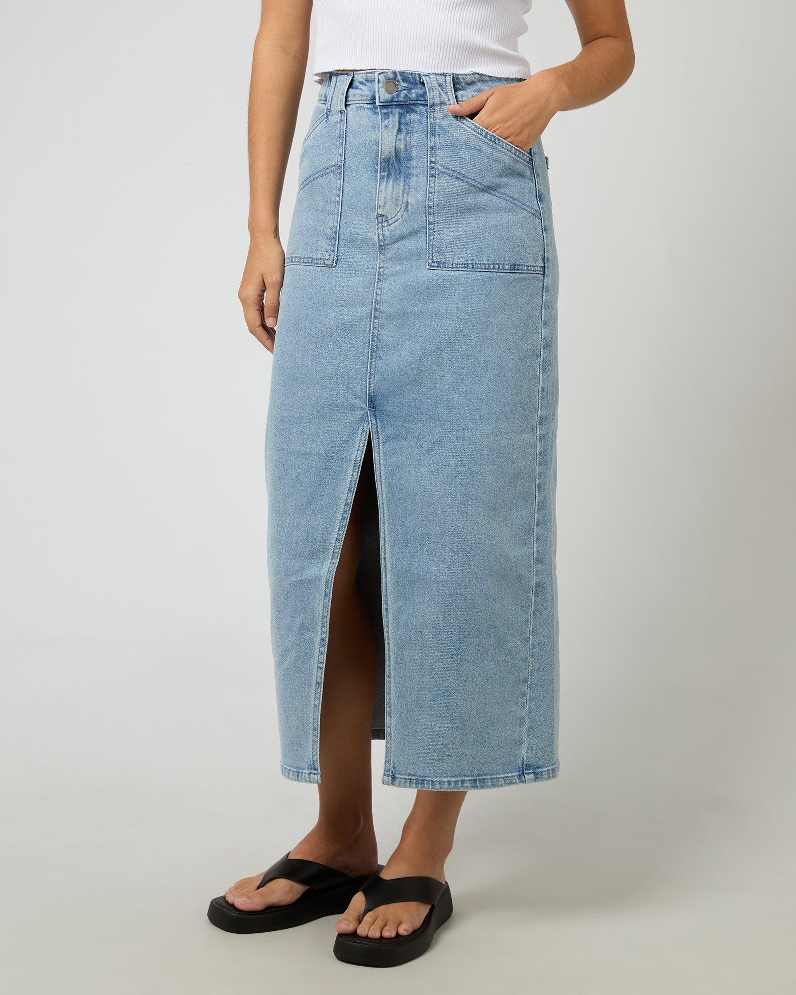 Becca Maxi Skirt Light Blue