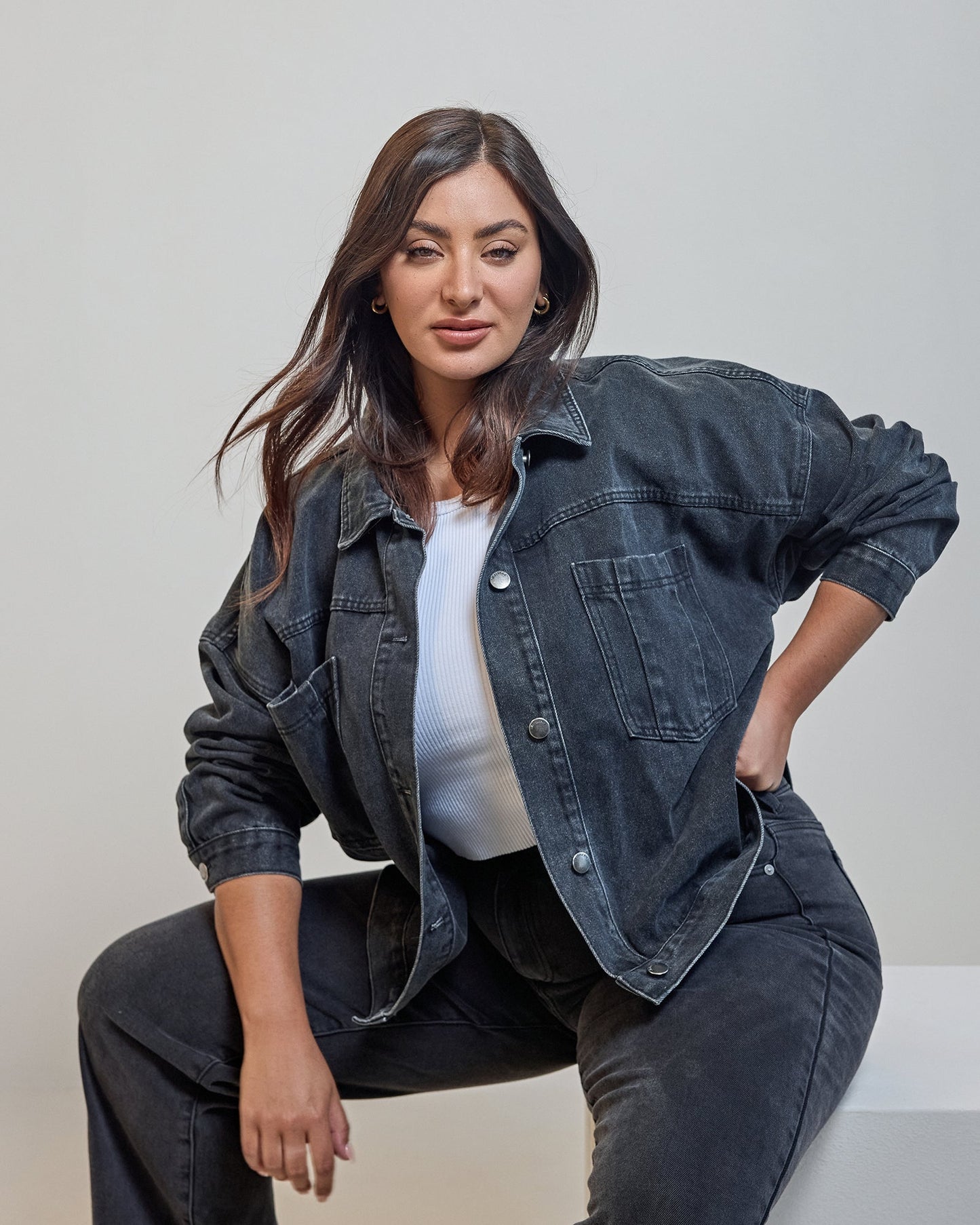 Dale Shacket Washed Black