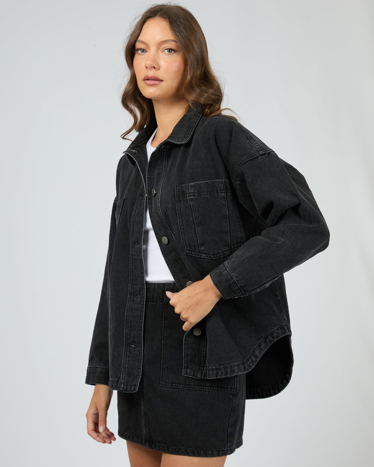 Dale Shacket Washed Black