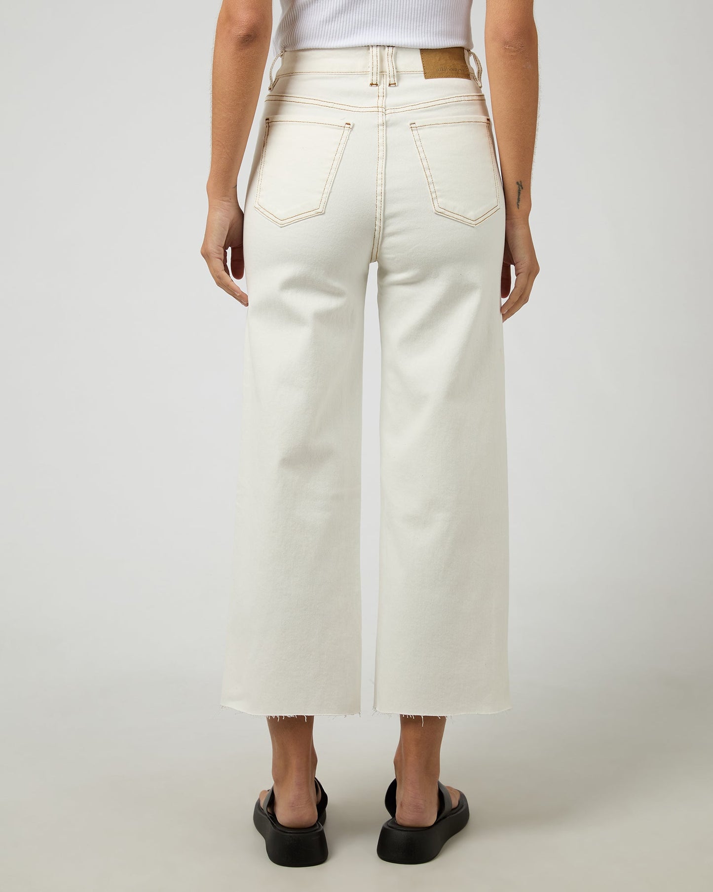 Charlie High Rise Wide Leg Jean Vintage White