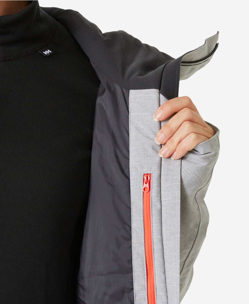 W POWDERQUEEN 3.0 JACKET, Grey Melange