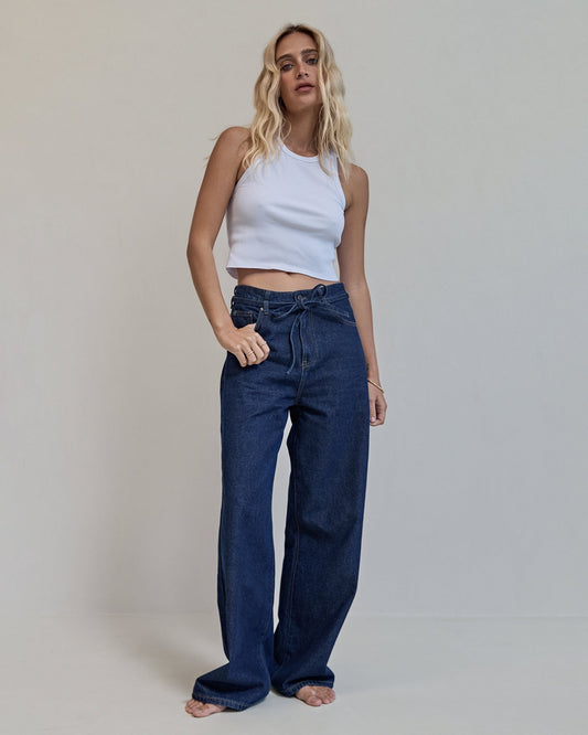 Gia High Rise Baggy Indigo