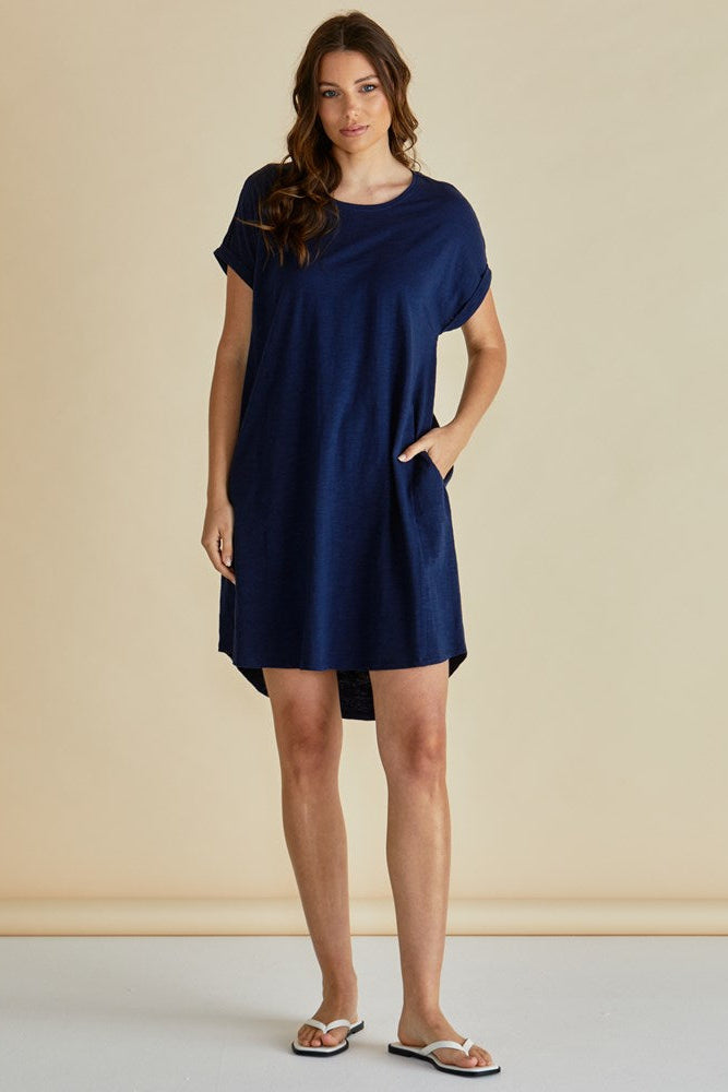 Maxine T-Shirt Dress - Navy