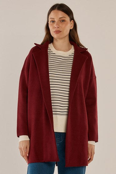 Bristol Coatigan - Burgundy