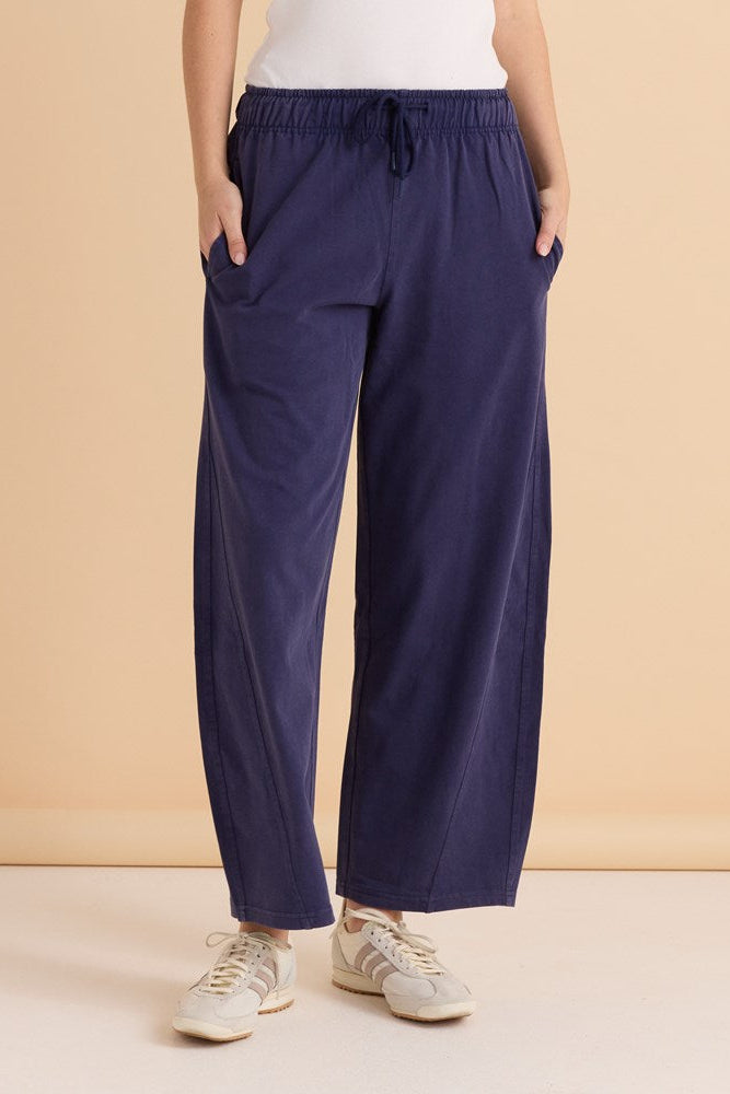 Barrel Leg Sweatpant - Navy