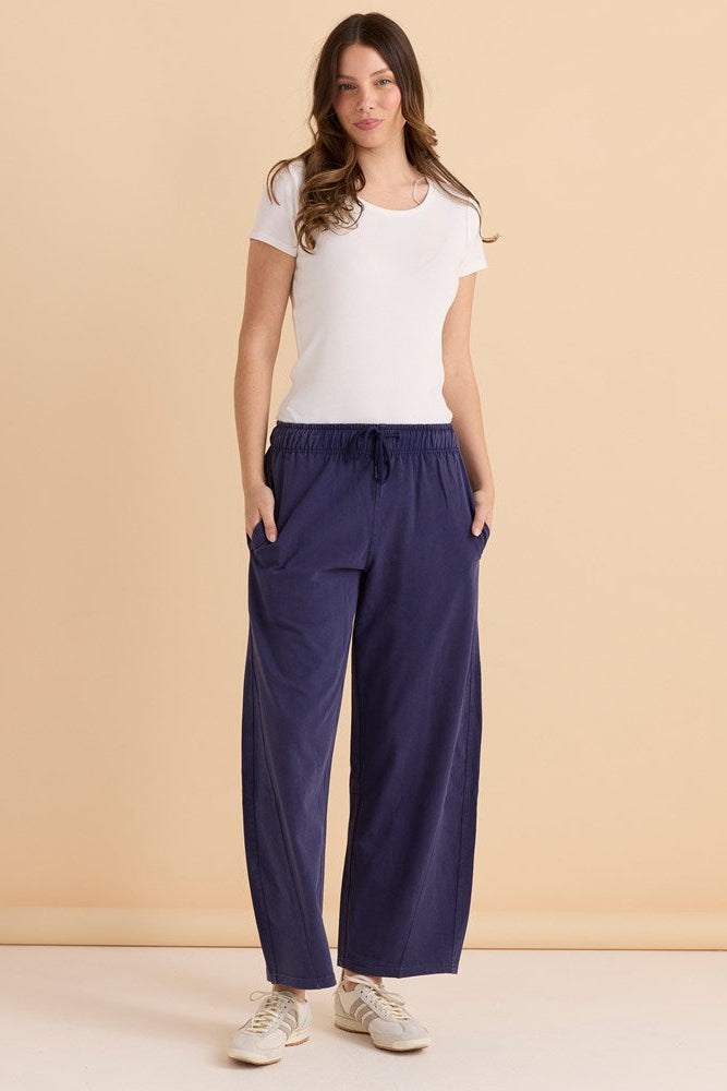 Barrel Leg Sweatpant - Navy