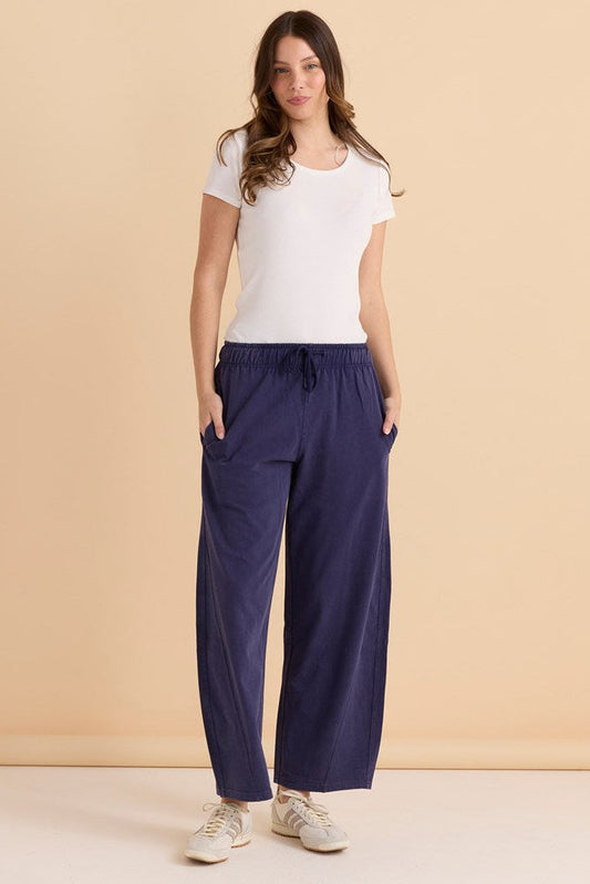 Barrel Leg Sweatpant - Navy