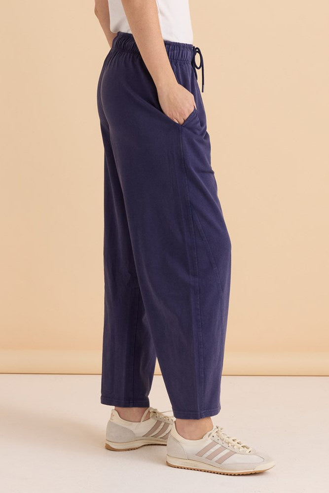 Barrel Leg Sweatpant - Navy
