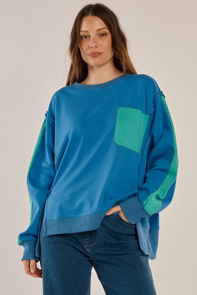 Tania Sweatshirt - Blue/Green