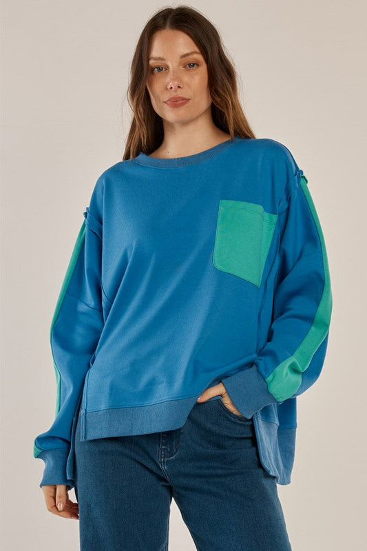 Tania Sweatshirt - Blue/Green