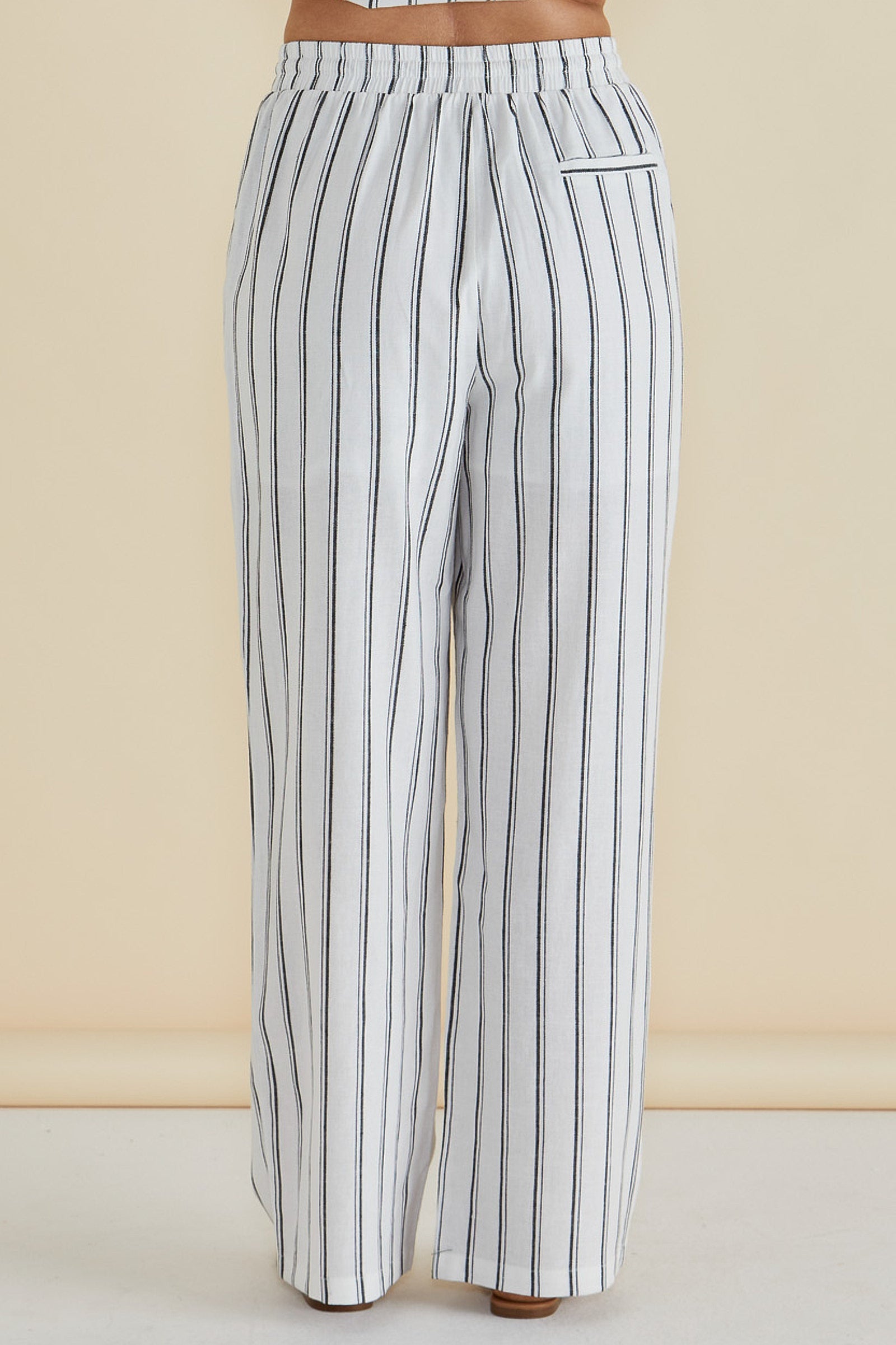 Zaza Relax Pant - Black/White Stripe